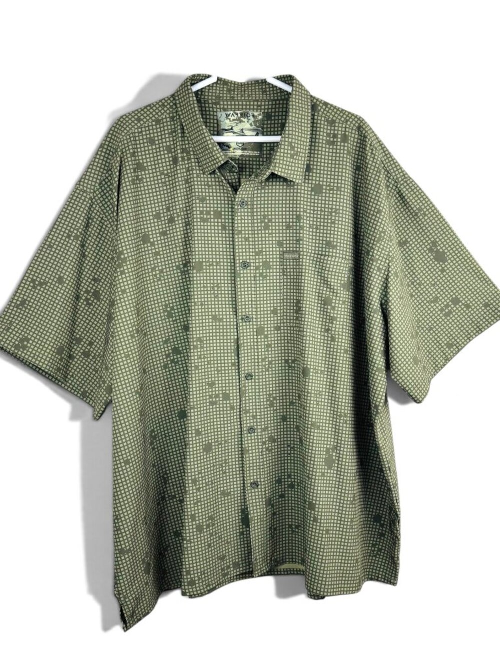 Warrior Desert Night Grid Camo Olive Green s/s Shirt 4XL Lightweight Stretch